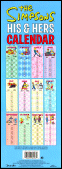 The Simpsons Opposites Attract 2006 His & Hers Calendar