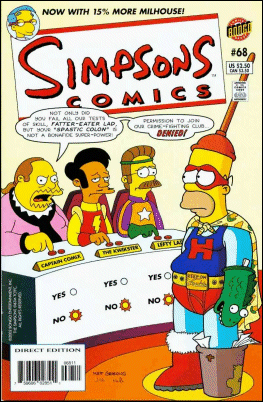Simpsons Comics #68 Back Cover